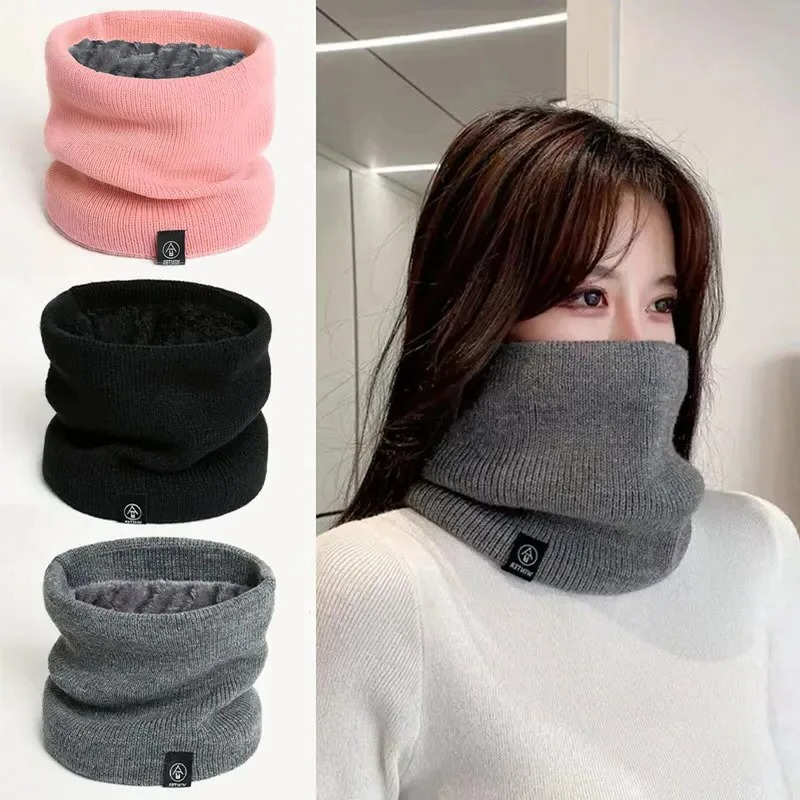 Wool Scarf Men - Modne damskie dziergane szaliki, jednolite, przypominające