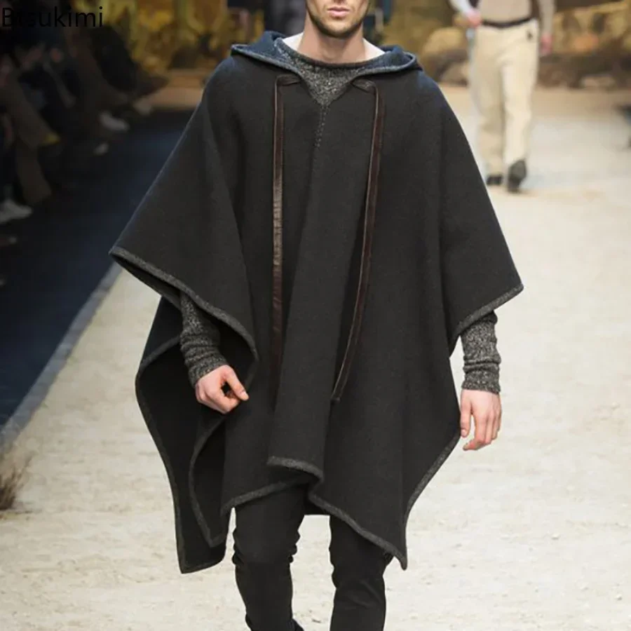 Wool Scarf Men - Nowy 2025 męski jesienno-zimowy szal kurtki