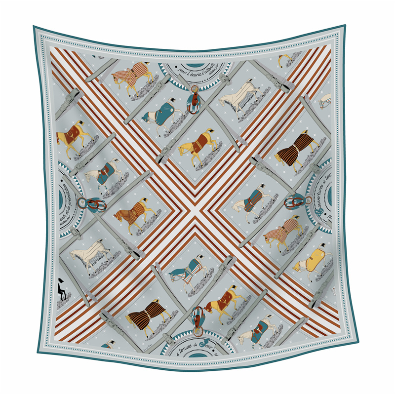 Cashmere Pashmina Wrap - Szal z kaszmirowego jedwabiu z nadrukiem,