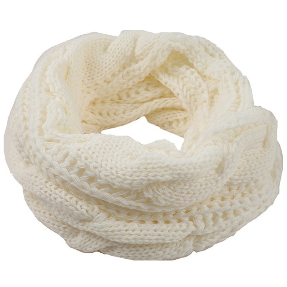 Wool Scarf Men - Elegancki, jednolity kolor, dziergany szalik, gruby,