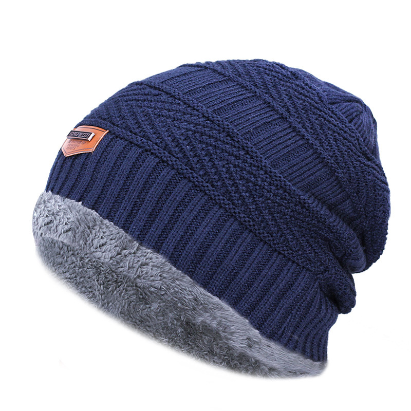 Wool Scarf Men - Nowa zimowa czapka beanie dla mężczyzn,