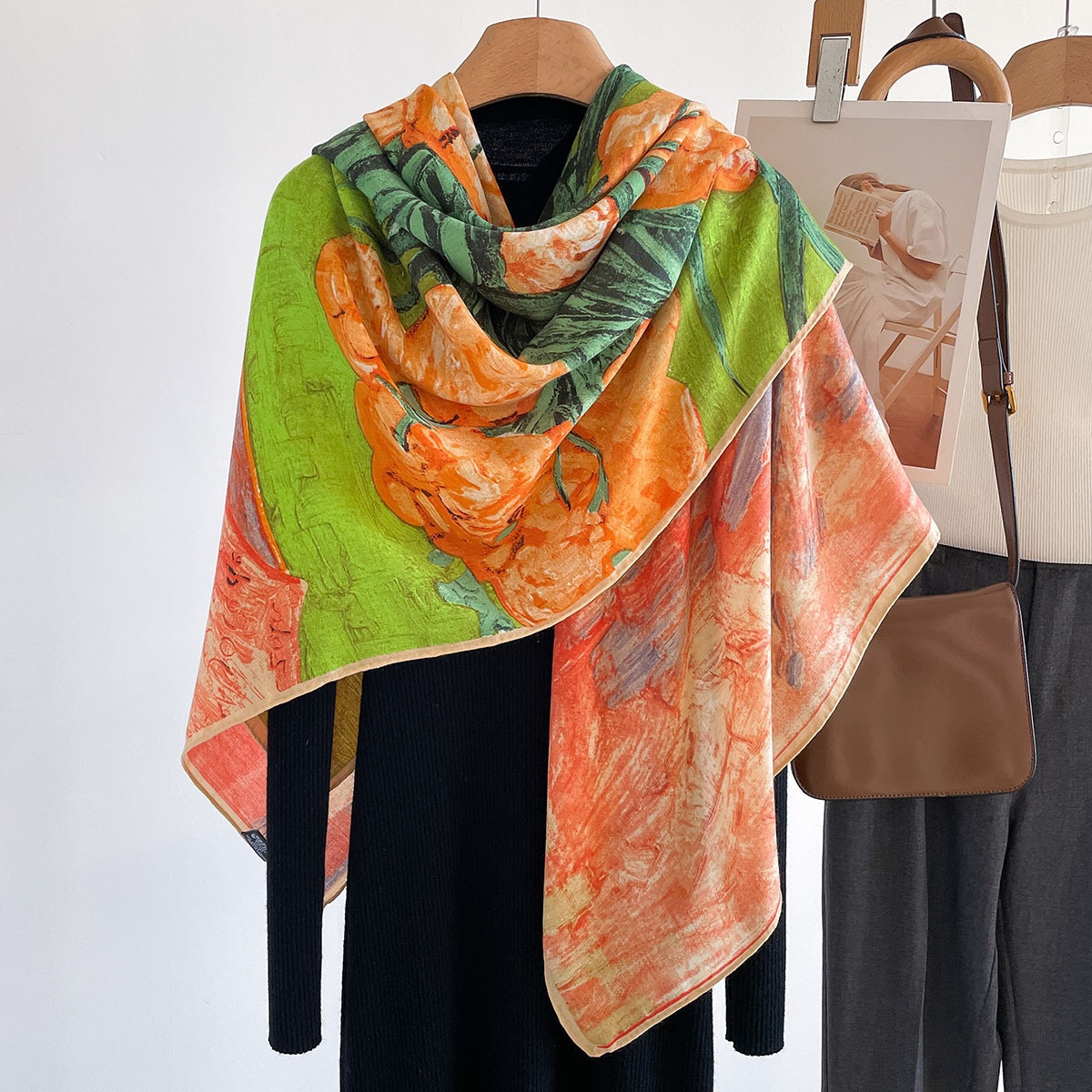 Damski kwadratowy szal z vinta – Shawl Wrap Winter recenzja i cena