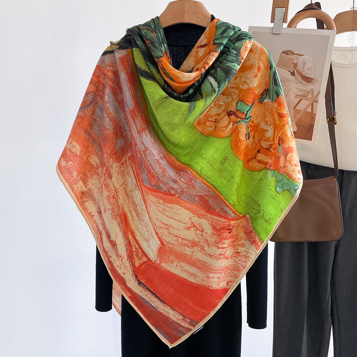 Damski kwadratowy szal z vinta – Shawl Wrap Winter recenzja i cena