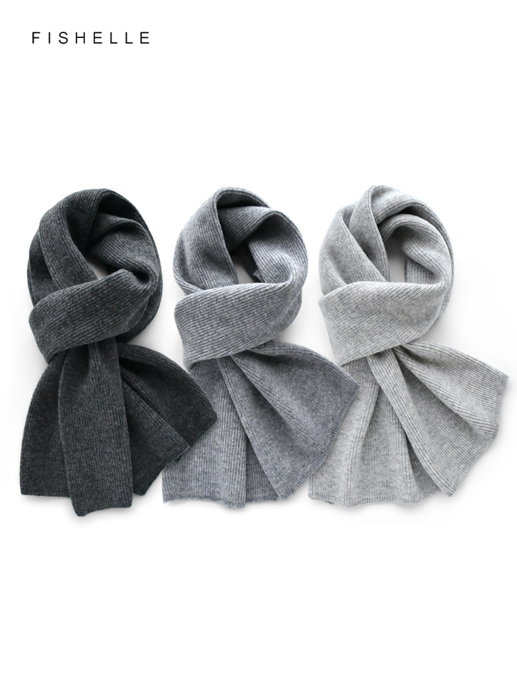 Szary szalik kaszmirowy w jedn – Wool Scarf Men recenzja i cena