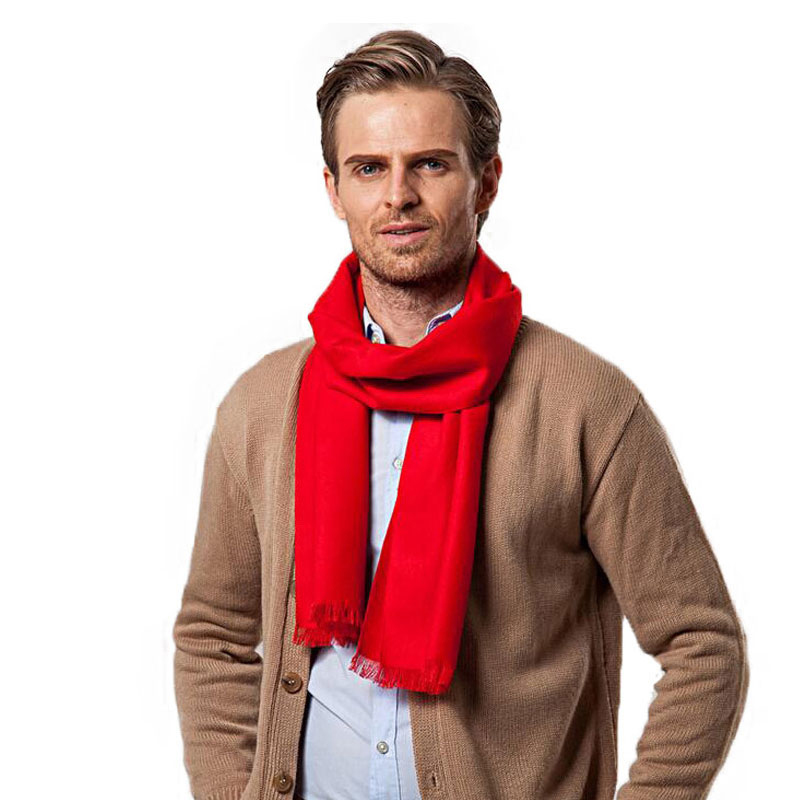 Moda zimowa jednokolorowy męsk – Wool Scarf Men recenzja i cena