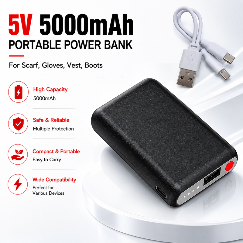 Bateria 5V 5000mAh do rękawic  – Heated Vest Battery recenzja i cena