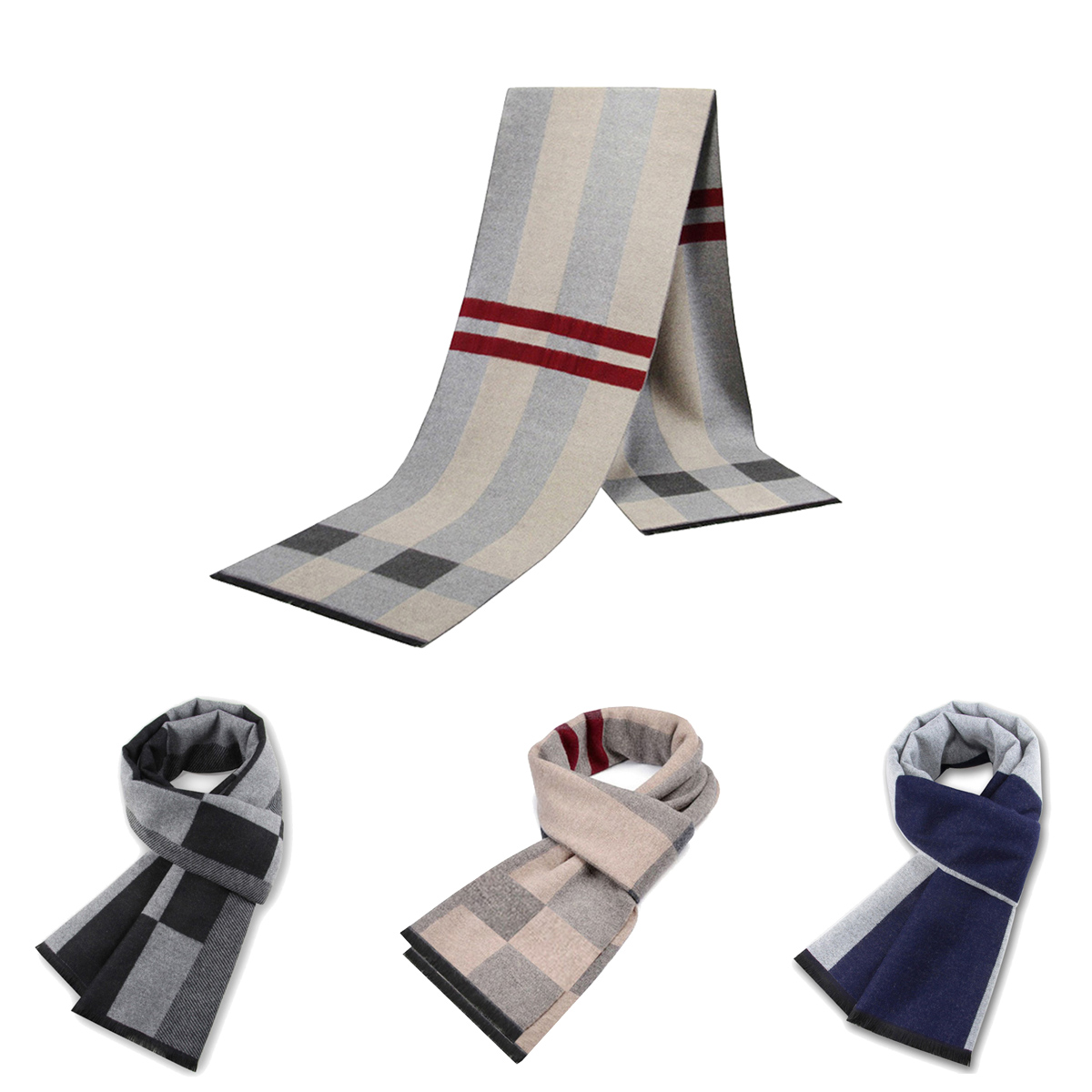 Męski Szalik Zimowy Imitacja K – Wool Scarf Men recenzja i cena